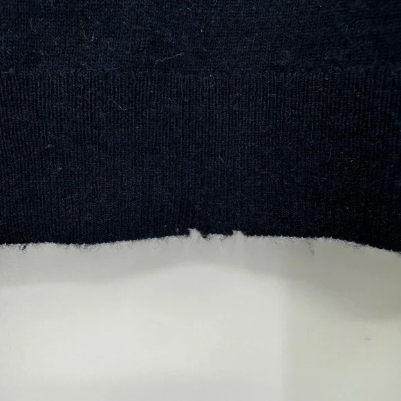 Zadig & Voltaire Gaby Multi Skull Strass Navy Wool Cashmere Sweater Medium Goth - Picture 3 of 10